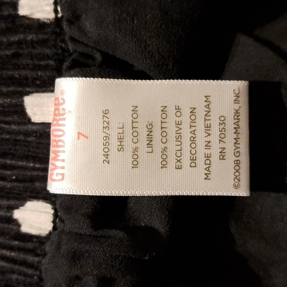 Gymboree girls black & white polka dot size 7 skirt - Picture 2 of 2
